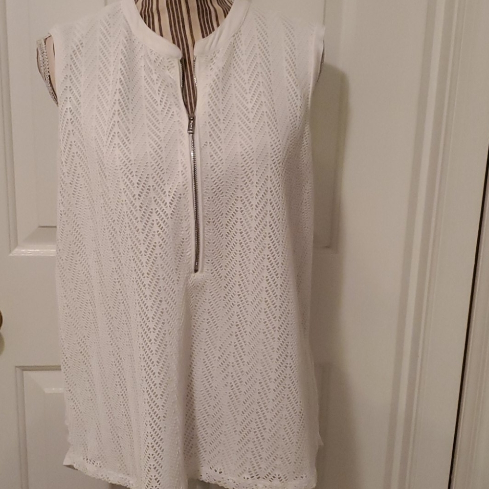 Calvin Klein Ladies Zip Top Sleeveless Top XL
